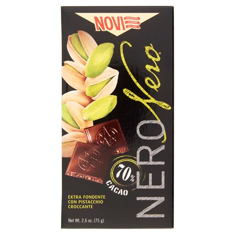 Novi Chocolate | Novi Nero Black With Pistachio Crunch 70% Coco | Novi ...