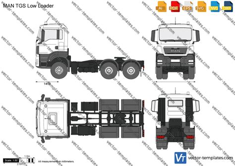 Templates Trucks Man Man Tgs Low Loader