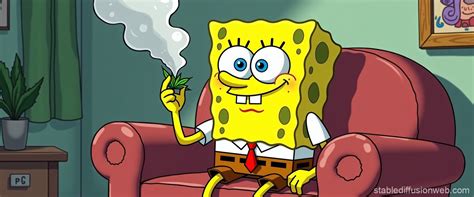 Spongebob Squarepants Smoking Weed Stable Diffusion Online