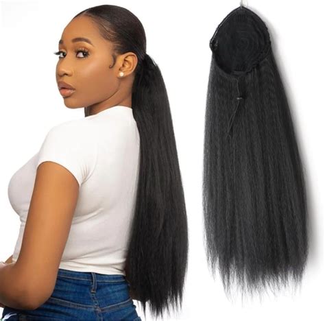 Amazon Yaki Ponytail For Black Women Yaki Straight Drawstring