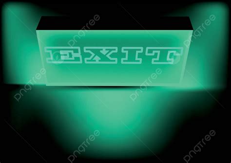Illuminated Exit Sign Escape Way Sign Vector Escape Way Sign Png And