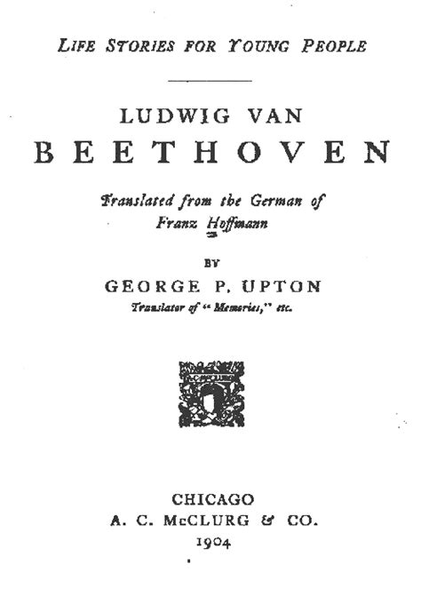 Heritage History Beethoven By George Upton