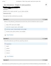 Quiz Submissions Chapter Study Questions Biol C Fall