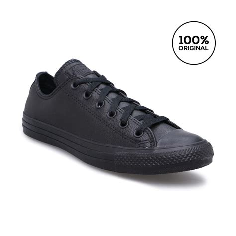 Promo Converse Ct All Star Ox Sneaker Black Mono Monoblack Con135253c