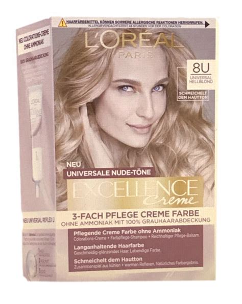 LOREAL Excellence Nude Farba Jasny Blond 8U 12037612286 Oficjalne Archiwum Allegro