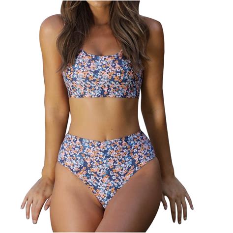 WREESH Womens Two Piece Swimsuit Bikini Sets High Waisted Bikini Sexy