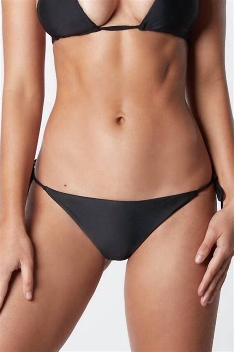 It S Now Cool Side Tie String Bikini Bottom In Black Shopstyle Two Piece Swimsuits