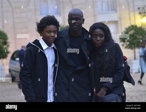 Former football player Lilian Thuram poses with his children after ...