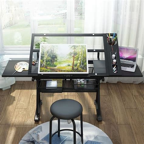 Drawing Table Adjustable Drafting Table Tempered Philippines Ubuy