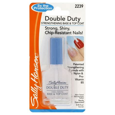 Sally Hansen Double Duty Strengthening Base & Top Coat, 0.45 fl oz (13. ...