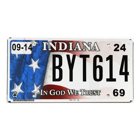 2024 Indiana License Plate #BYT614 | New Design Plates