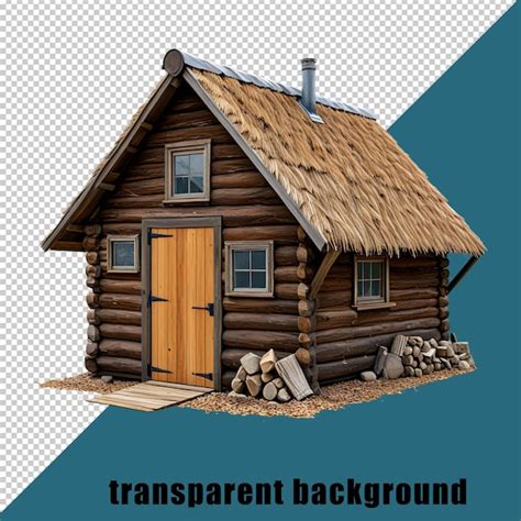 Wood Shack Isolated Transparent Background Premium Ai Generated Psd