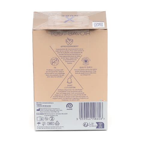 Durex Nude Préservatifs en latex naturel lubrifiés Contraception