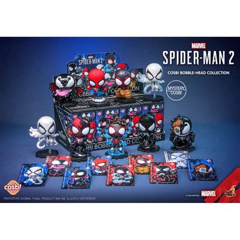 Box Of Cosbi Hot Toys Marvel Spider Man Cosbi Bobble Head Collection Blind Box Shopee