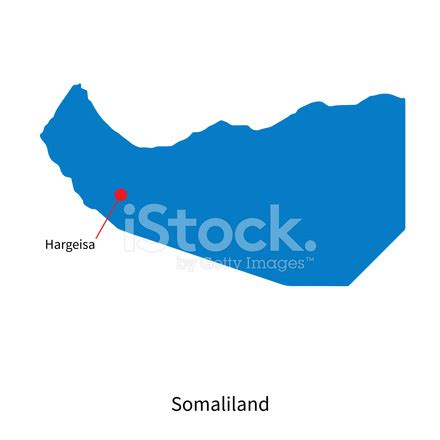 Detailed Vector Map Of Somaliland And Capital City Hargeisa Stock Photo ...