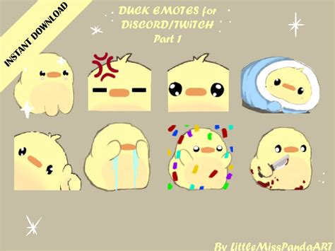 DUCKS Duck Emotes For Twitch And Discord PART 1 Etsy