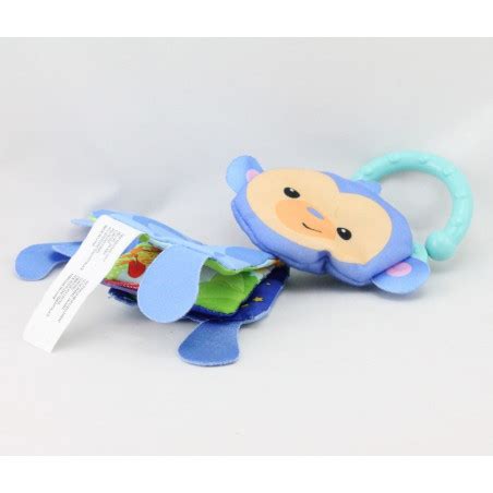 Doudou Eveil Singe Bleu Livre FISHER PRICE