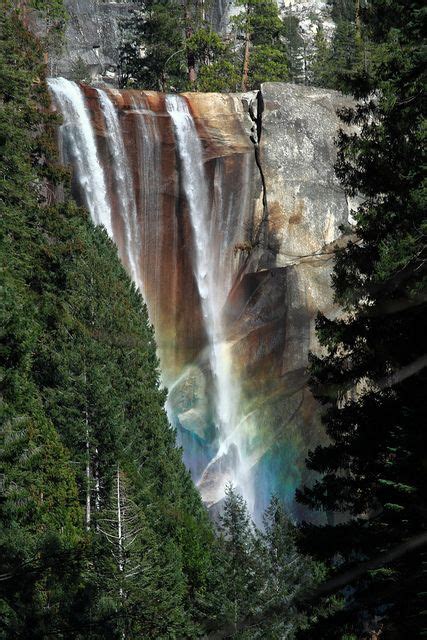 Vernal Fall Yosemite From The Footbridge Late In A Winter Afternoon