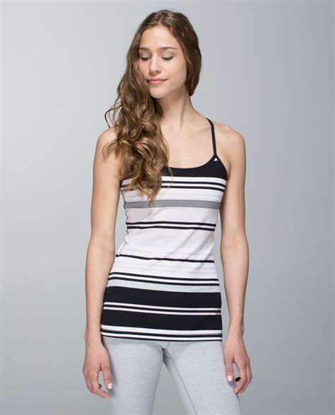 Lululemon Power Y Tank Luon Light Groovy Stripe Nimbus Soot Light