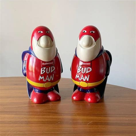 Rare Budweiser Bud Man Steins Set Of Two Vintage Budweiser Ceramarte