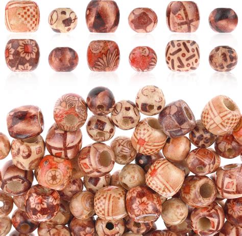 Creamore Crafts 100 Or 200 Wooden Mixed Size And Shape Wood Beads Craft Jewellery Dolls Hair