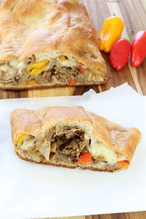 Easy Cheesesteak Stromboli | Sweet pizza, Easy meals, Recipes