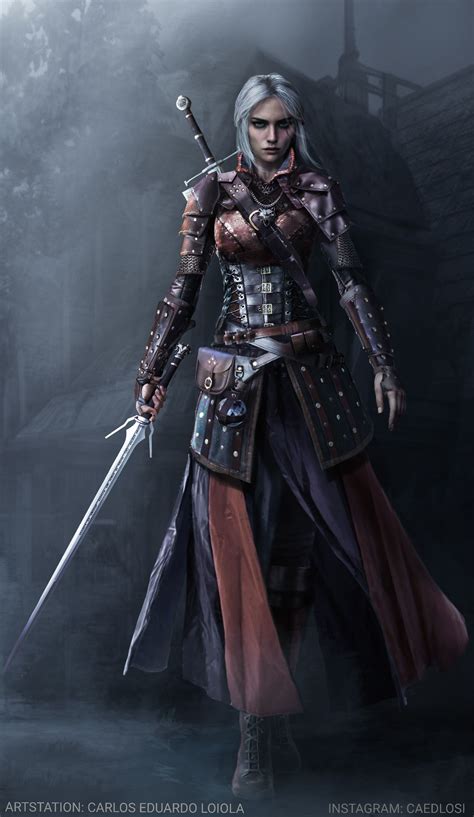 Ciri, Bear School Gear, on ArtStation at https://www.artstation.com/artwork/lxo5Rz | The witcher