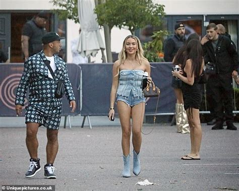 TOWIE S Ella Rae Wise Puts On A Leggy Display In Denim Hot Pants As She Leaves A Club In North