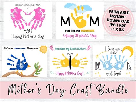 Mothers Day Handprint Printable Craft Printable Mothers Day Keepsake