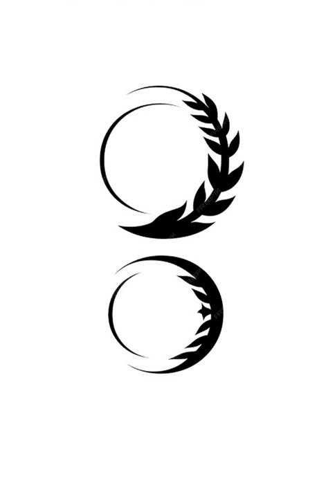 Premium Photo A Close Up Of A Black And White Logo With A Circle