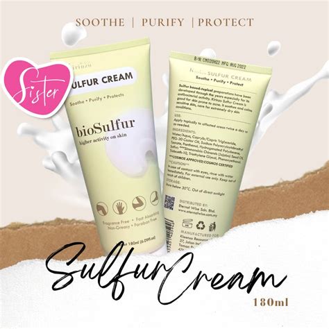 Kirinzu Sulfur Cream 180ml Soothes Purifies Protects Eczema Treatment