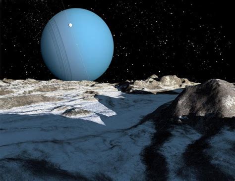 Oberon Uranus Moon Ron Miller Planetlandscapes