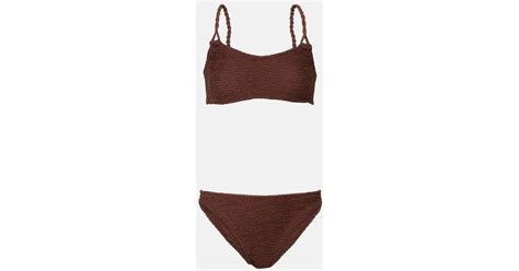 Hunza G Phoebe Bikini In Brown Lyst