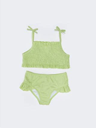 Baby Girl Bikini Set Made Of Flexible Fabric Pieces S CP Z G G LC Waikiki