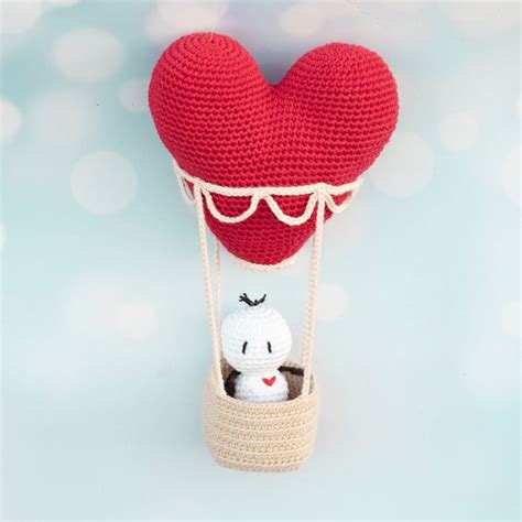 Hot Air Balloon Heart Amigurumi Crochet Pattern Pdf PDF Etsy