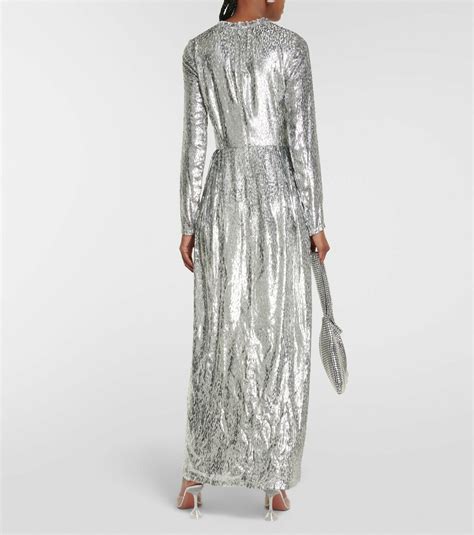 paco rabanne metallic maxi dress paco rabanne