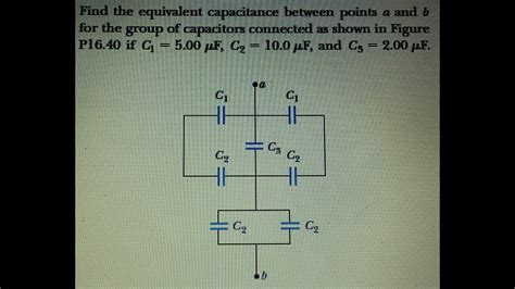 Find The Equivalent Capacitance Between Points A And B For The Group Of