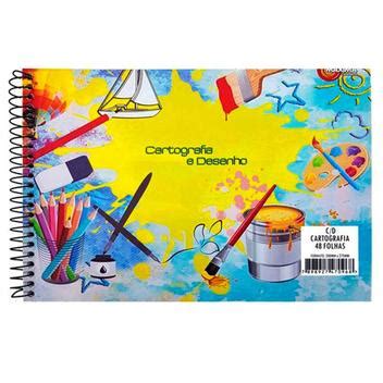Caderno De Desenho Artes 96 Folhas Arame Espiral Capa Dura Reforçado ...