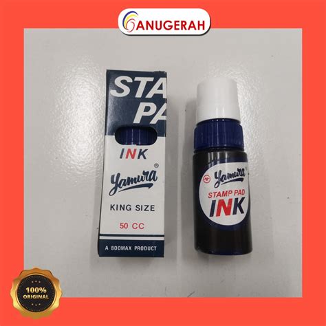 Jual Yamura Biru Tinta Stamp Cc Tinta Gabus Shopee Indonesia