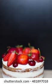 Naked Fruit Cake Homemade Rustic Wedding Stock Photo 481897018 Shutterstock