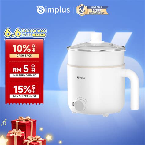 Simplus Removable Multi Function Electric Hot Pot L W Dzgh Shopee Malaysia