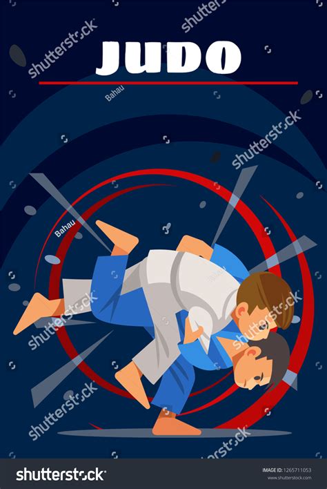 Judo Poster Kids Sports Stock Vector (Royalty Free) 1265711053 ...