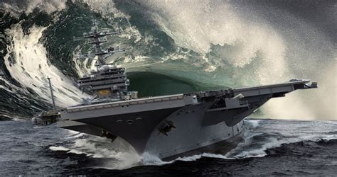 Defying The Storm The Us Navy S Biggest Aircraft Carriers Toughen Up To Ride The Waves In The