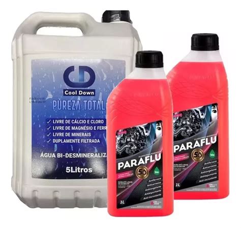 Kit 2 Aditivo Radiador Paraflu Rosa 5l Água Desmineralizada Frete grátis