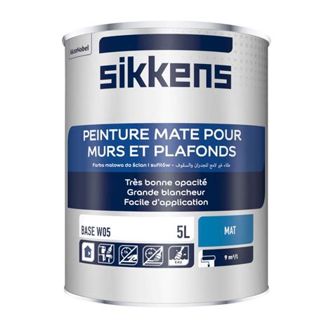 Sikkens Peinture Mate Murs Et Plafonds Int Rieurs Base W Pot De