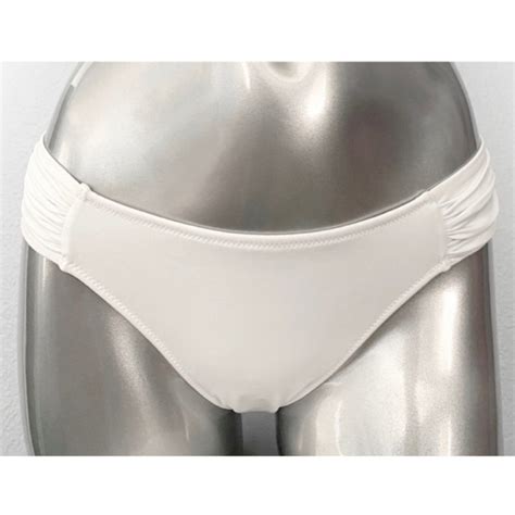 Victoria S Secret Swim Victorias Secret New The Knockout Ruched Sides White Bikini Bottom