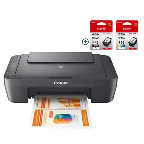Canon PIXMA TS3440 Multifunction Printer and Canon 445XL/446XL Original ...
