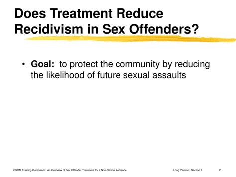Ppt Sex Offender Specific Treatment Outcome Research Learning Objectives Powerpoint