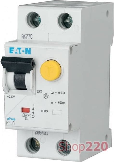 Дифавтомат Eaton 16А, 30 мА, PFL6-16/1N/C/003 цена в Киеве, Харькове ...