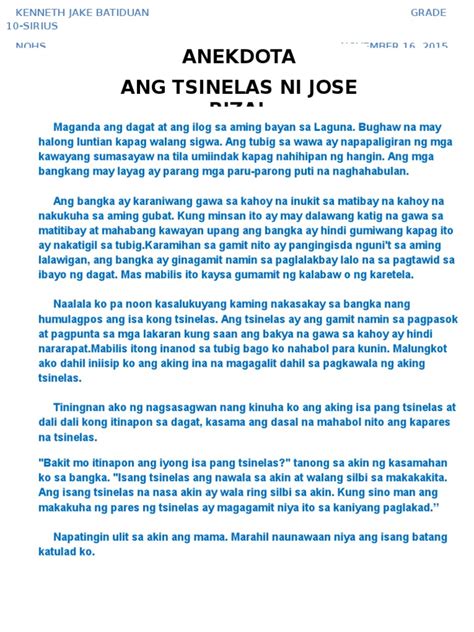 halimbawa ng anekdota philippin news collections